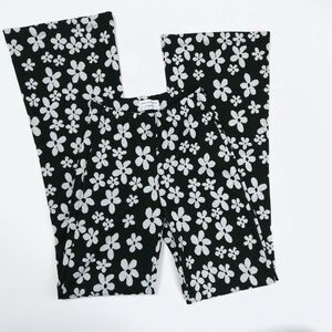 Urban Outfitters Knit Stretch Pants Wide Leg Leggings Daisy Hippy Floral XS